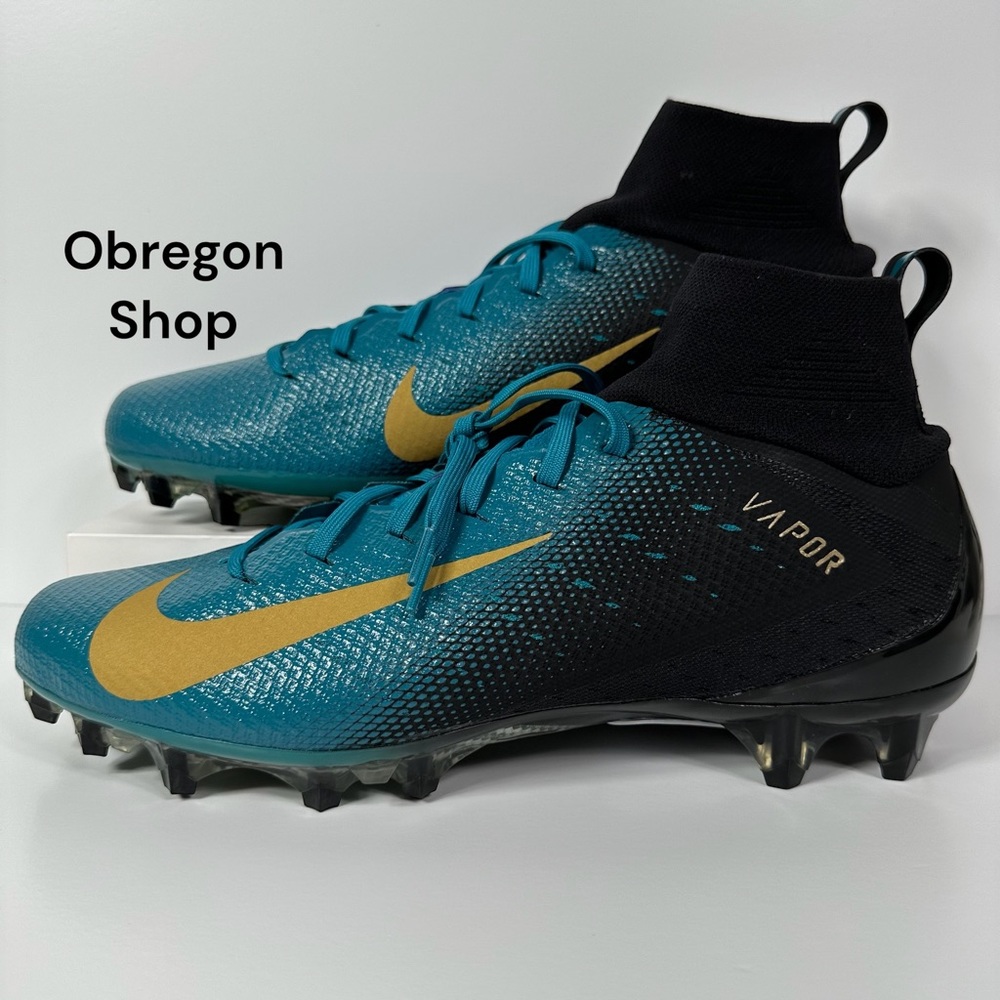 VAPOR UNTOUCHABLE PRO 3 JACKSONVILLE JAGUARS MENS FOOTBALL CLEATS SIZE 12 GOLD